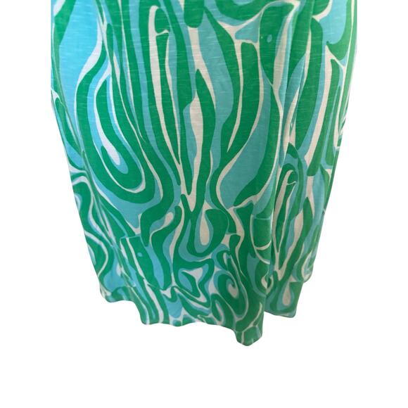 Lilly Pulitzer Green/Blue/White Wrap Dress XS - Picture 4 of 12